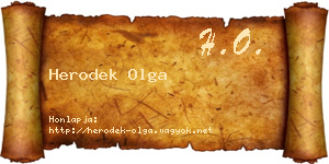 Herodek Olga névjegykártya